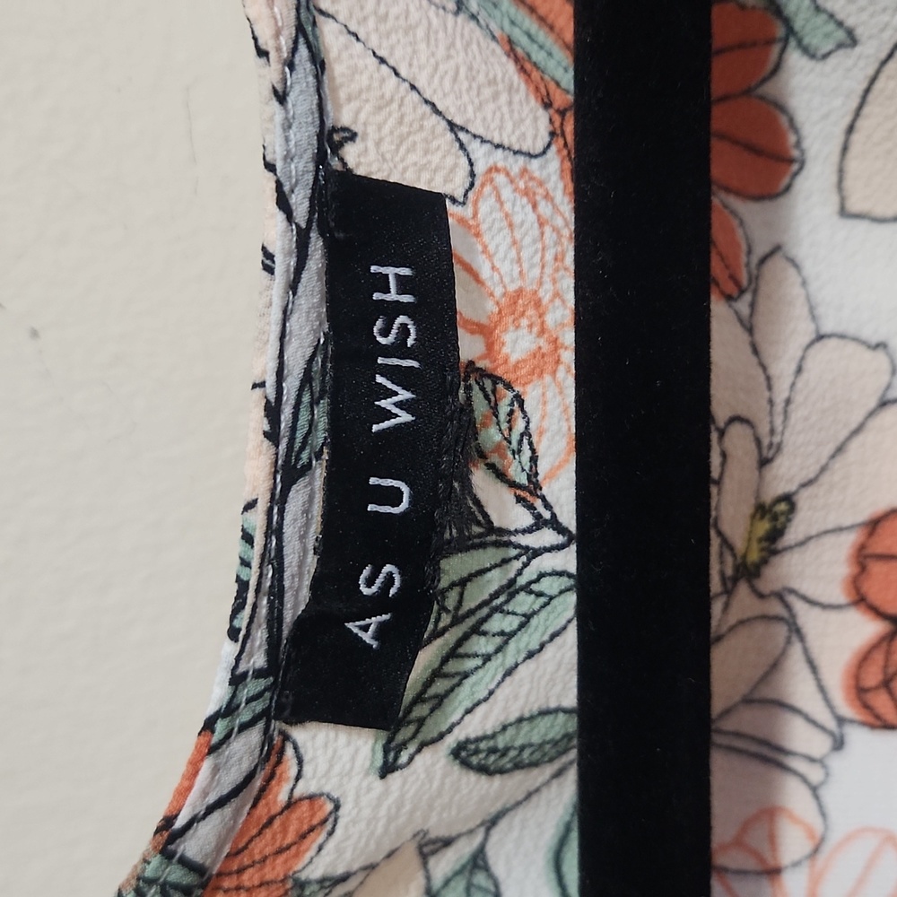 As U Wish Floral Dress size Large - Picture 5 of 6